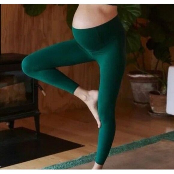 NWT Free People Movement x Hatch Maternity Never Better Leggings Small Green - Picture 1 of 14
